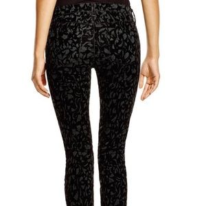 NWT J BRAND gorgeous mid rise super skinny black patterned pants size 27
